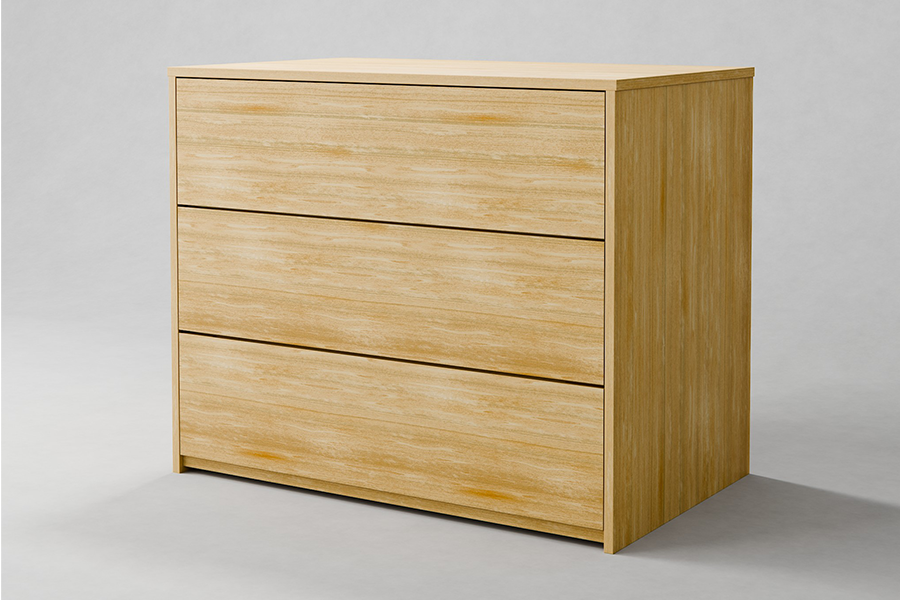 Graduate Series 3-Drawer Chest in Natural