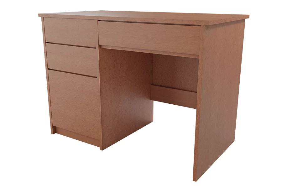 Graduate Series solid wood pedestal desk in Cherry