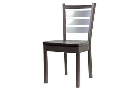Dining Chair in Cafelle and Silver