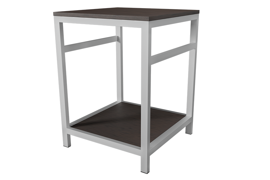 Uptown Nightstand in Kessler Silver and Cafelle