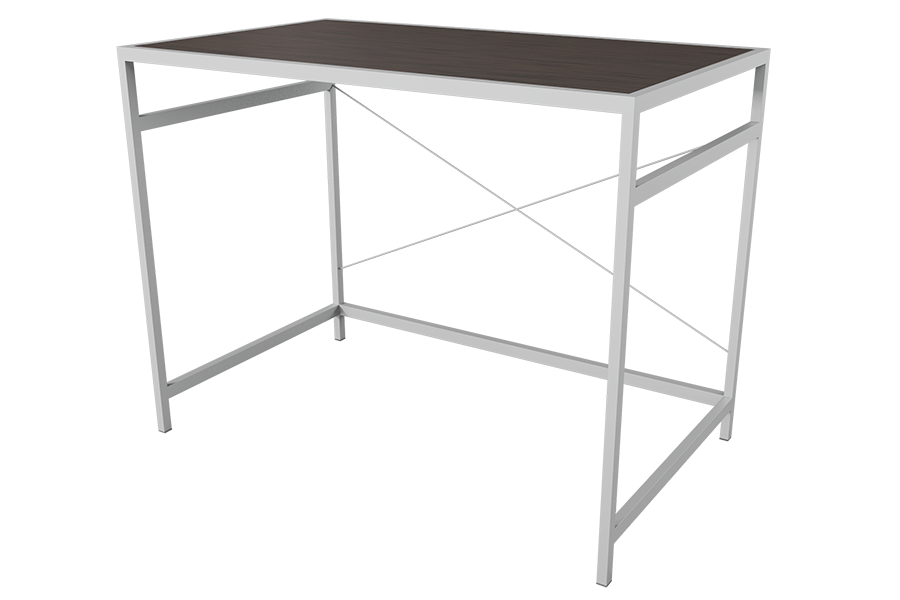 Uptown X-Back Desk in Kessler Silver with Cafelle Top