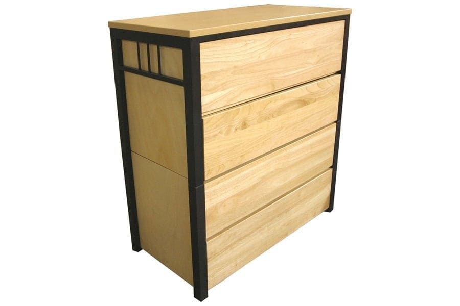 Metropolitan 4-Drawer Chest that can unstack to 2-drawer chest in Natural and Black