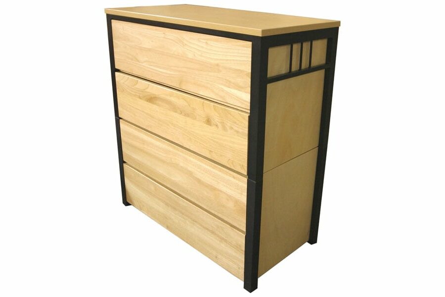 Metropolitan 4-Drawer Chest that can unstack to 2-drawer chest in Natural and Black