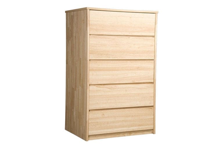 Solid Wood 5 Drawer Chest University Loft Company