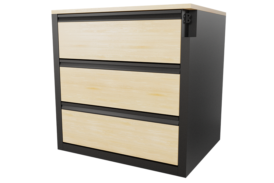 Metal Series 3-Drawer Chest - University Loft Company