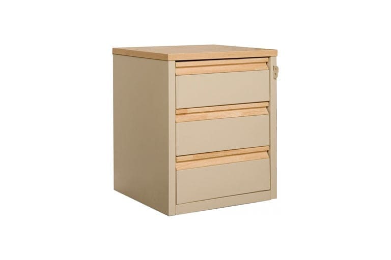 Metal Series 3 Drawer Nightstand