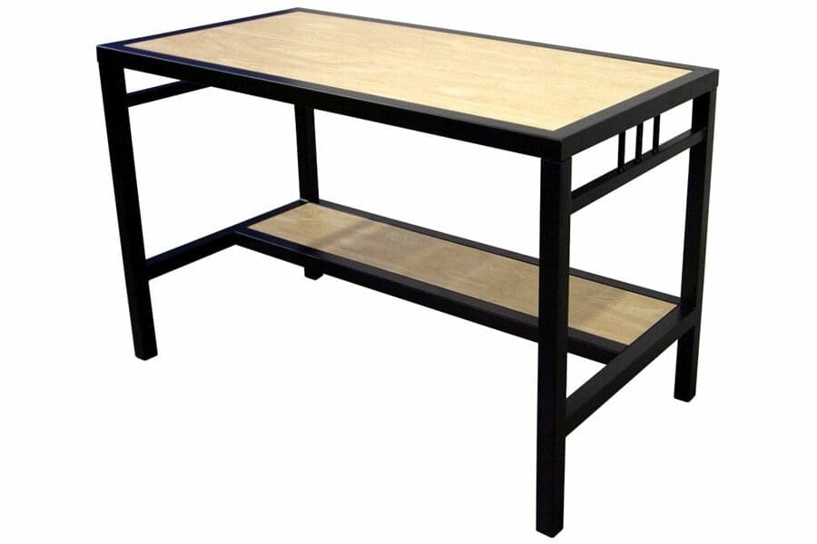 Metropolitan Table Desk in Natural and Black