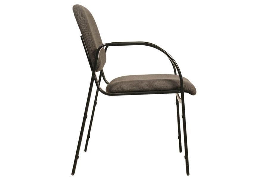 Metal Legged Chair with Arms Side View