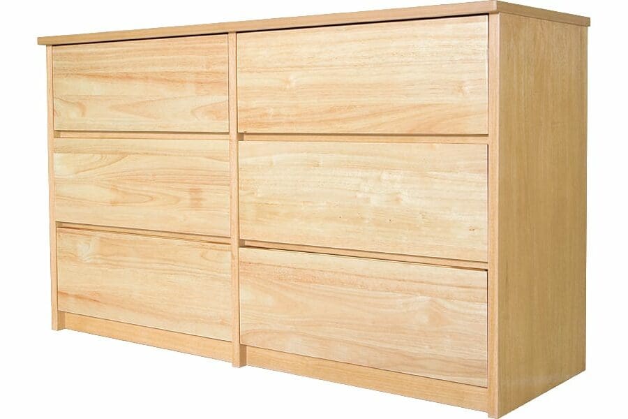 Graduate Series Six-Drawer Dresser in Natural