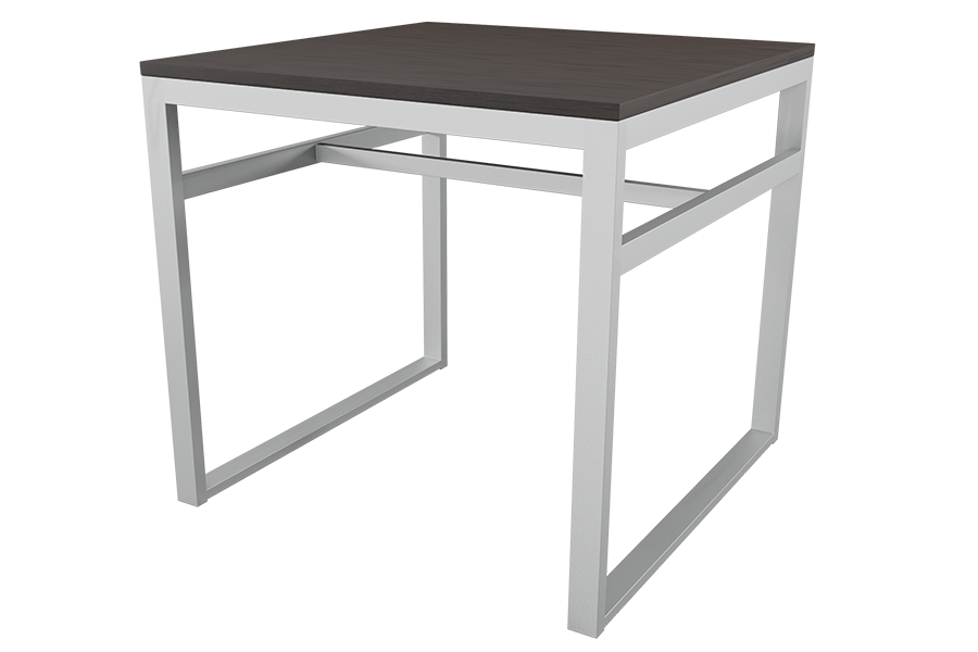 Uptown End Table in Kessler Silver and Cafelle Top