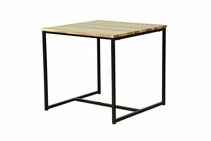 Rhodes Square End table in black and walnut