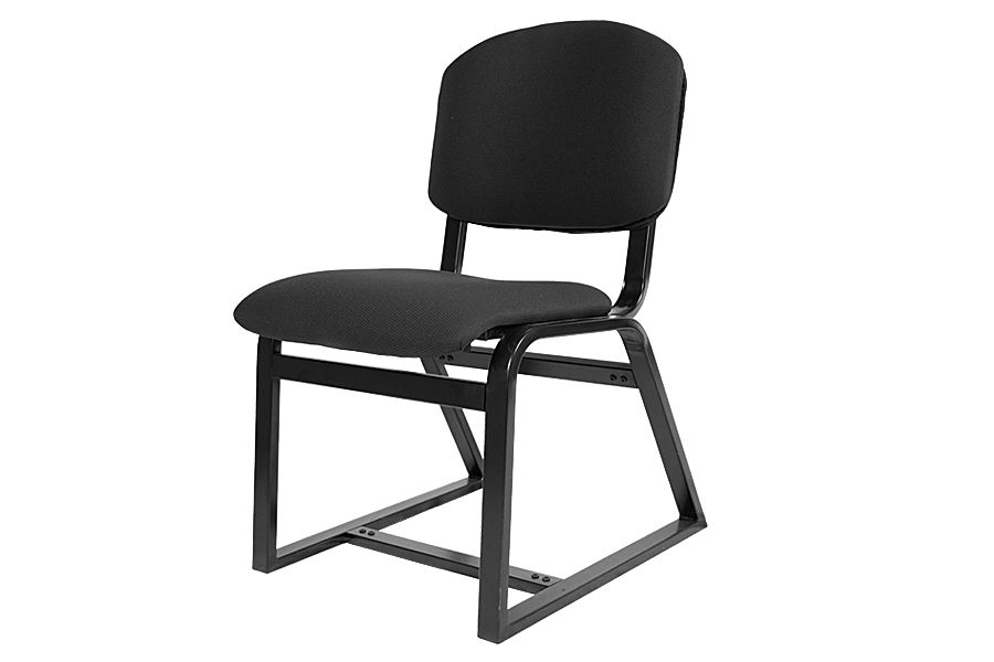 Upholstered 2-position chair with metal frame