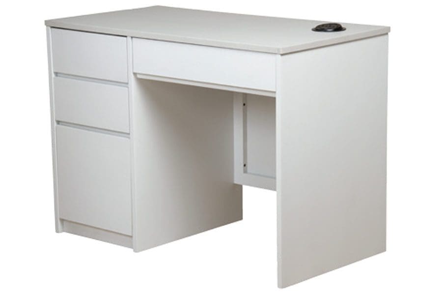 Pedestal Desk in White