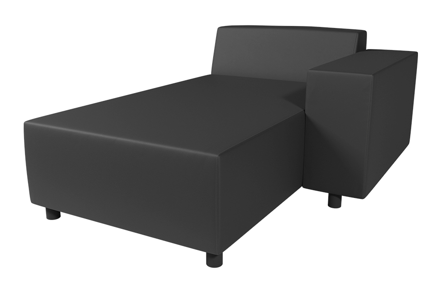Ryder Series Right Arm Chaise in Dillon Black