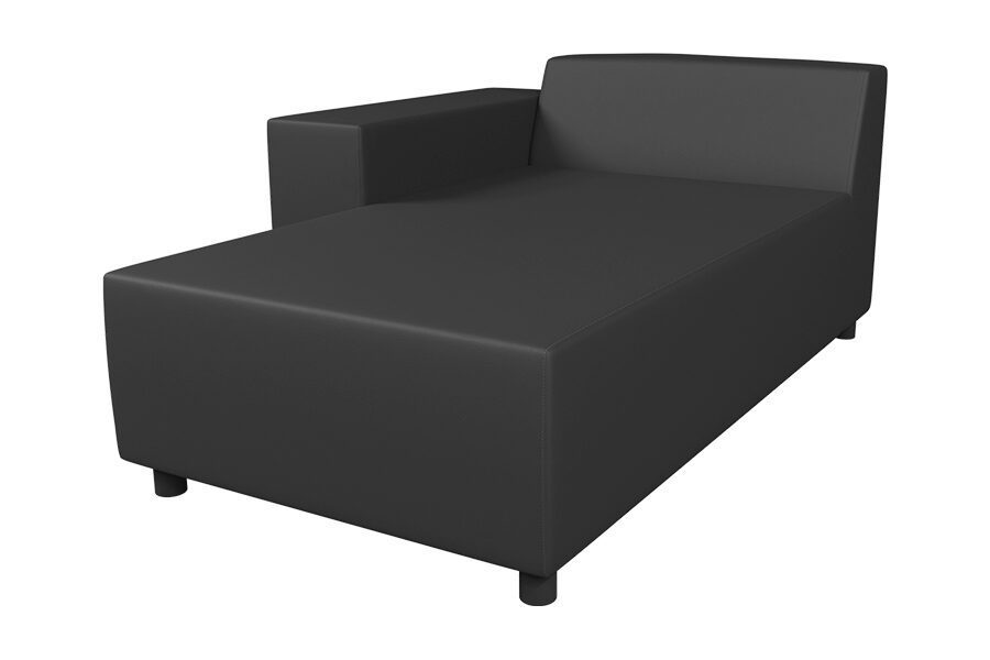 Ryder Series Left Arm Chaise in Dillon Black