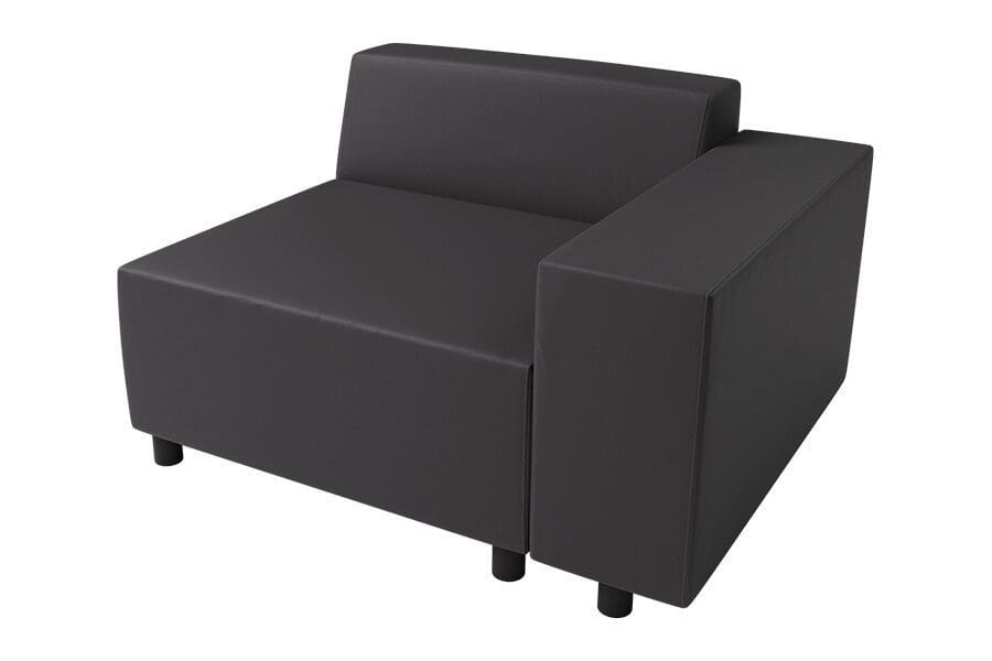 Ryder Series Right Arm Chair in Dillon Black