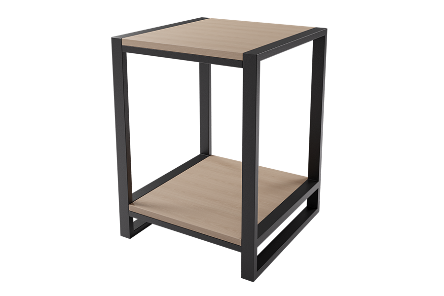 Nightstand in New Age Oak and Black