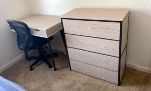 Case Study: Refreshed bedroom desk and stackable 4-drawer dresser
