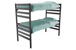 Metal Bunk Bed in Black