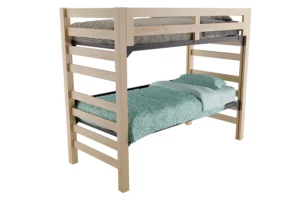 Graduate Series Bunk Bed with Wood Guardrails in Natural