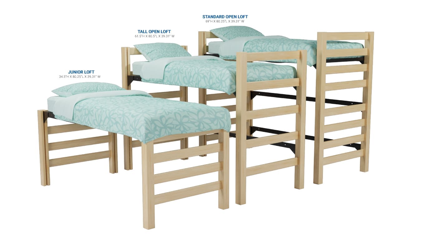 Graduate Series Bed Setup Height Comparison