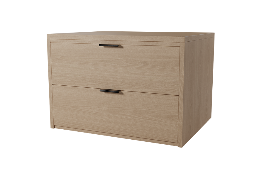 30" Two-Drawer Calla Chest in New Age Oak