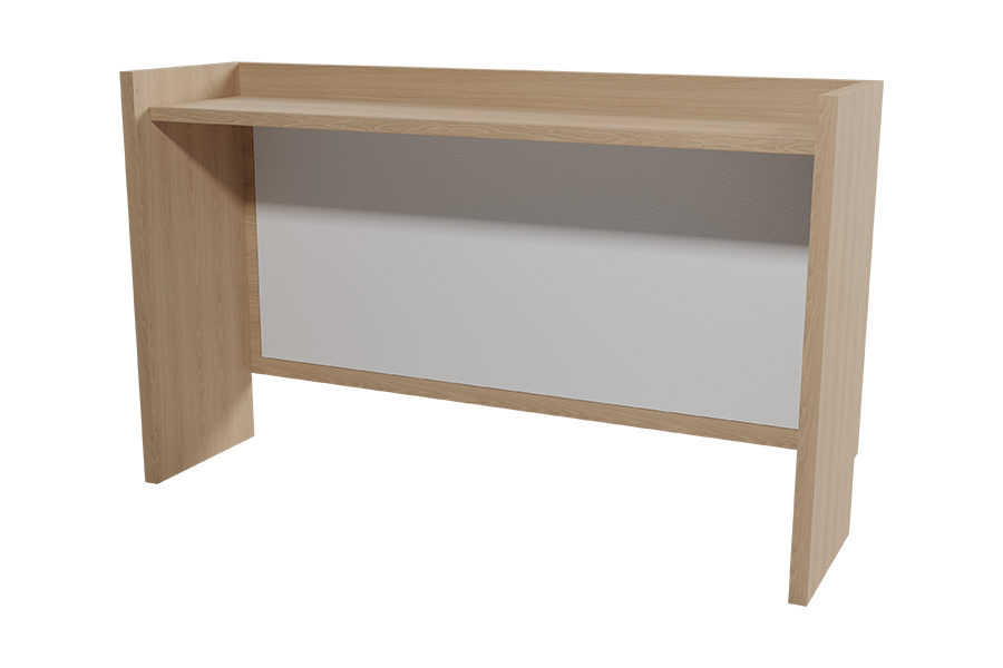 36" Desk Carrell in New Age Oak with Whiteboard