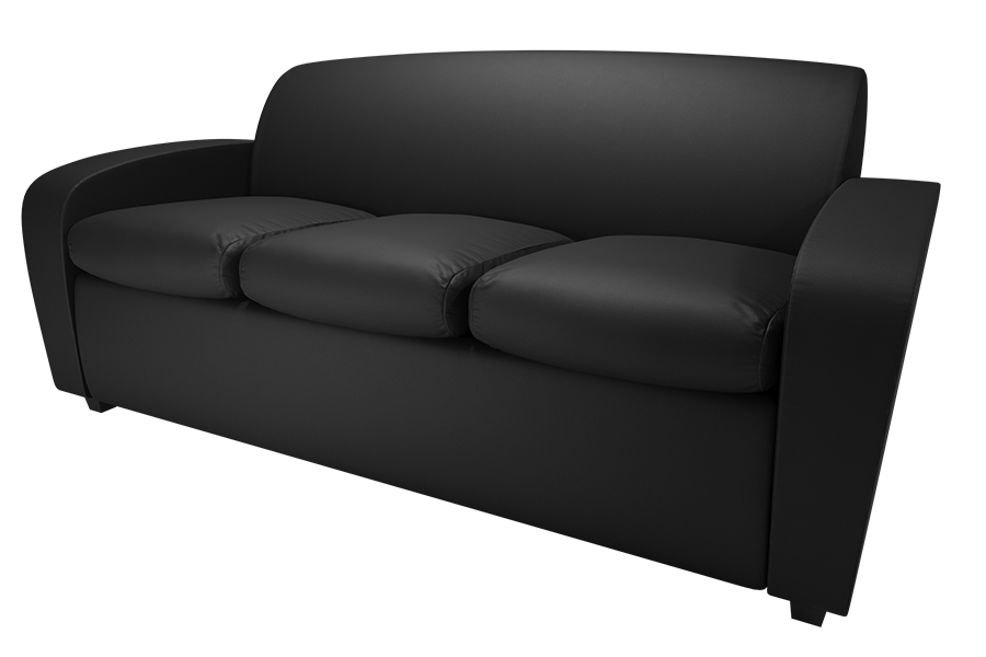 Sebring Sofa with 3-Cushions in Dillon Black