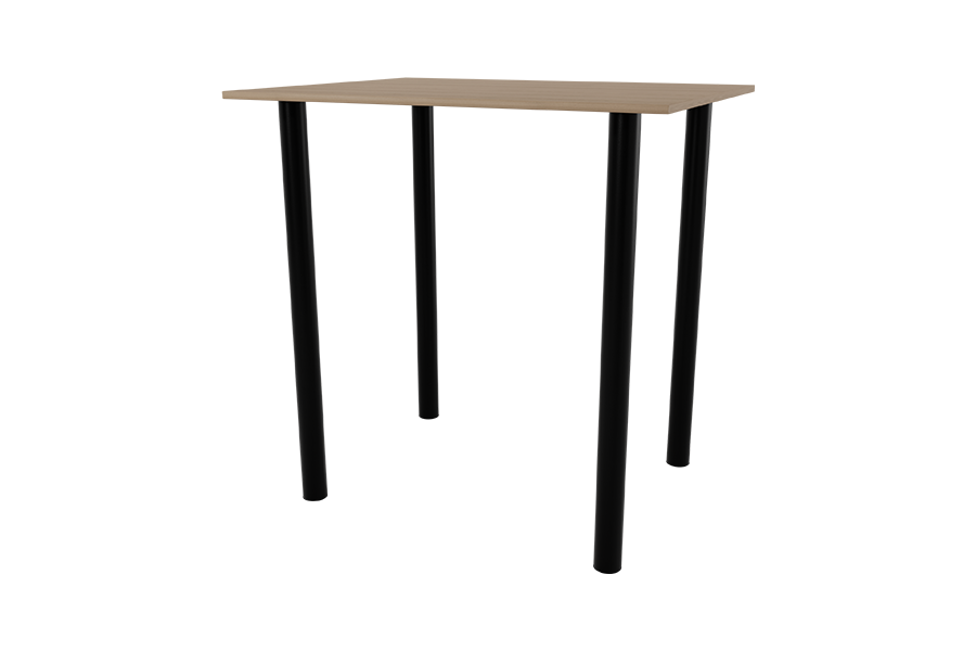 Calla Series 30" table desk with New Age Oak laminate top and metal legs.