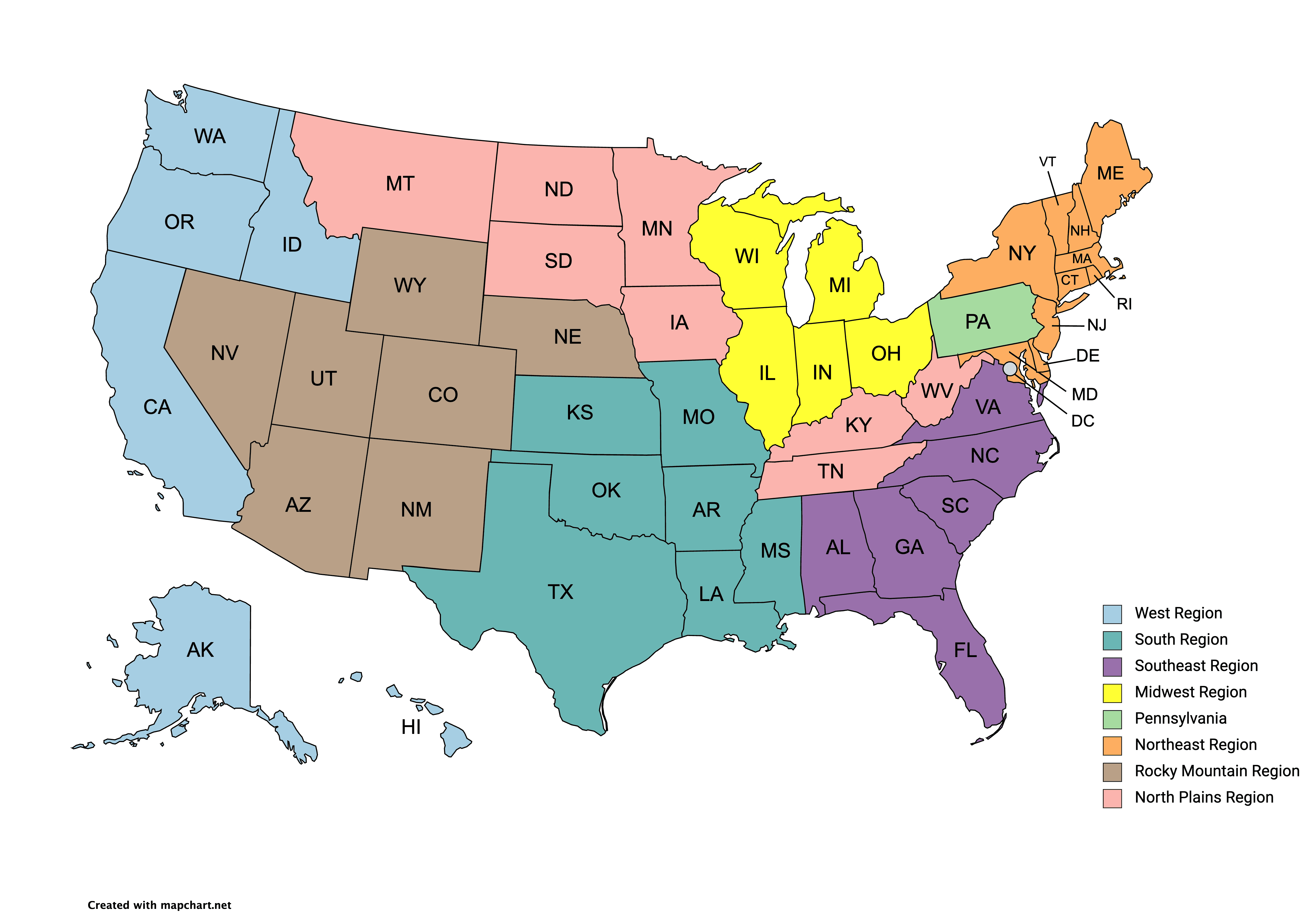 US Map Clickable