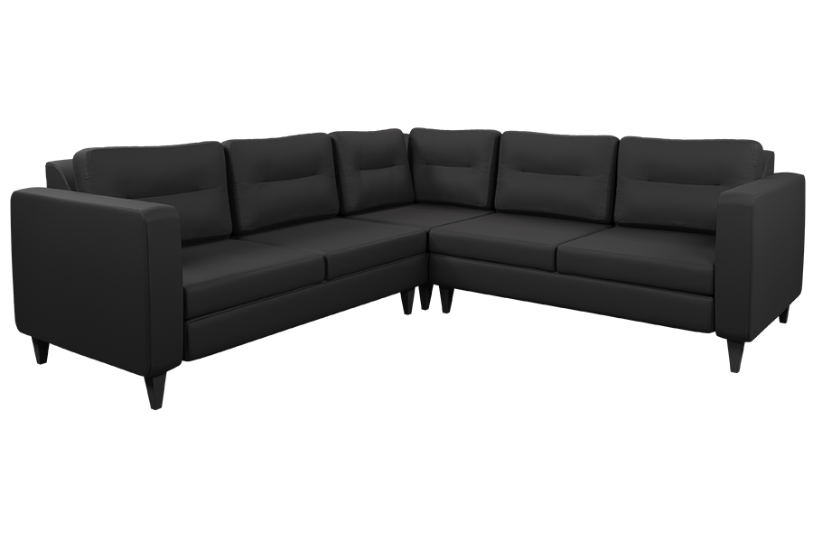 Baxter Sectional in Dillon Black