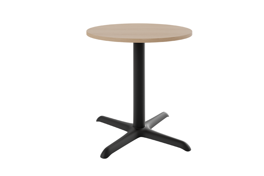 30" Round Pedestal Table – Standard Height in New Age Oak