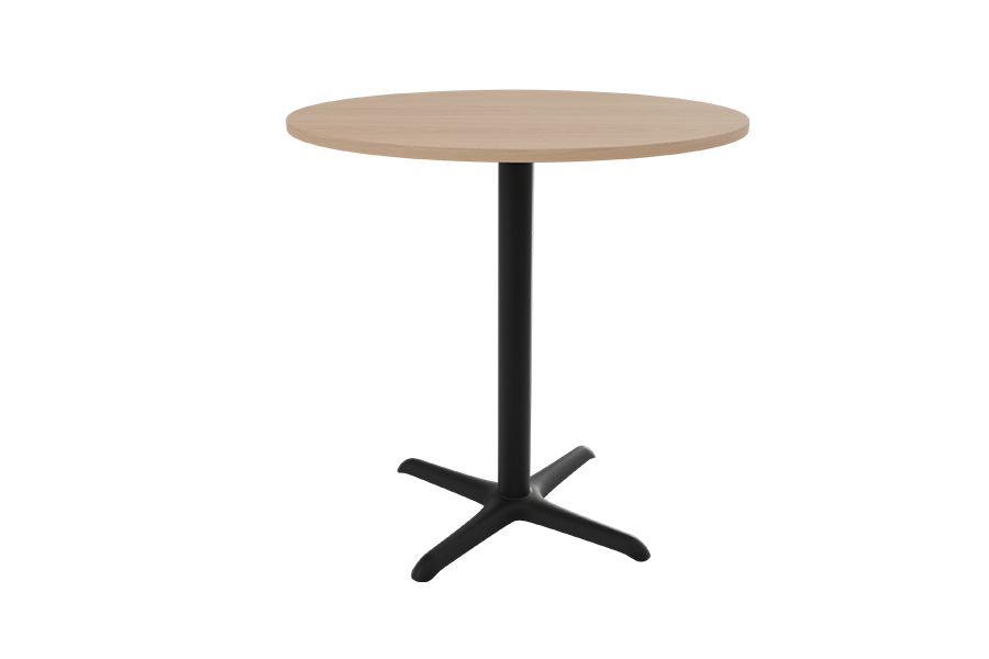 42" Round Pedestal Bar Height Table in New Age Oak