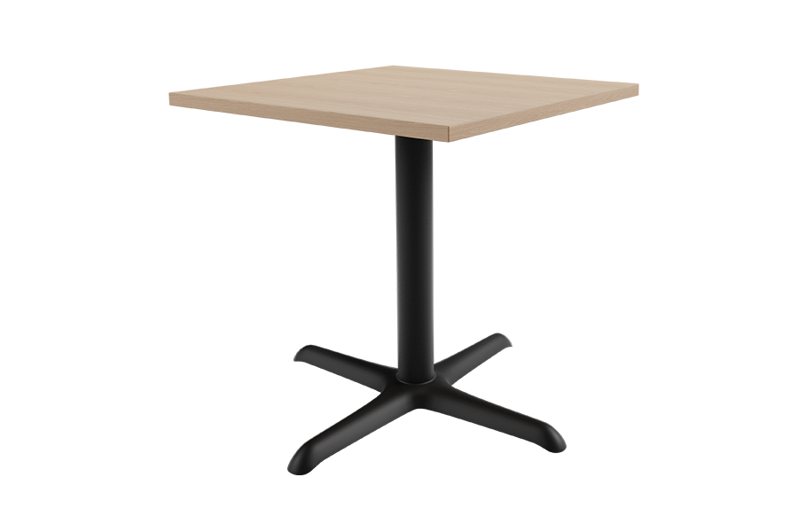 30" Square Pedestal Standard Height Table in New Age Oak